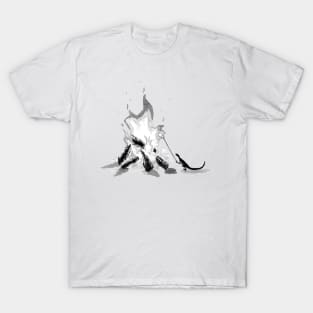 Mini Velociraptor Making S'mores T-Shirt